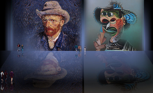 Autoretratos, introspecciones de Vincent van Gogh (1887), contrastaciones de Pablo Picasso (1938). • <a style="font-size:0.8em;" href="http://www.flickr.com/photos/30735181@N00/8805085701/" target="_blank">View on Flickr</a>