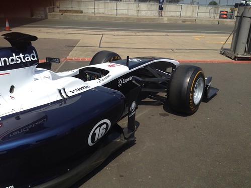 A display version of Pastor Maldonado's car at Formula One Young Driver Tests