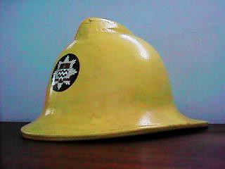 Firefighter Helmet, Cromwell County, London Fire Brigade, England.