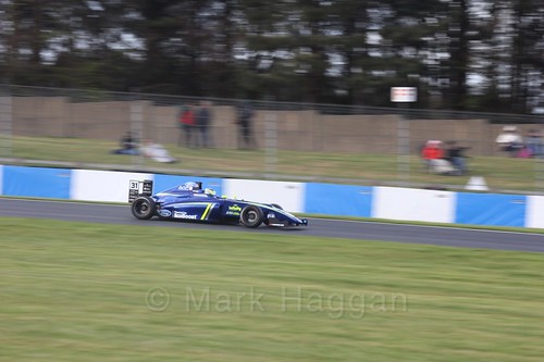 Logan Sargeant in British F4 Race Two during the BTCC Weekend at Donington Park 2017: Saturday, 15th April