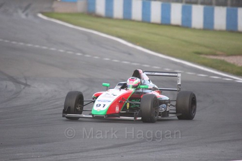 Liu Zhuangling in British F4 Race Two during the BTCC Weekend at Donington Park 2017