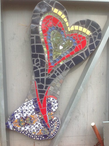 Heart Mosaic, made during a kids summer camp