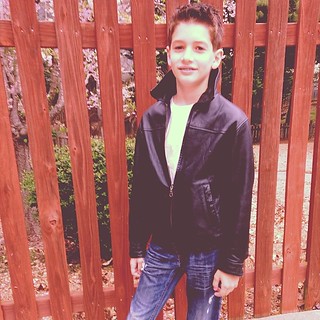 50s day at Ian's school.  Looks like he's straight off the set of "The Outsiders".