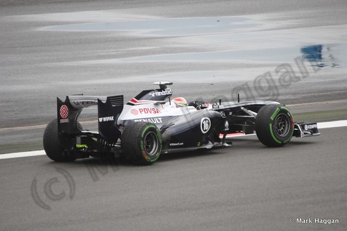 Pastor Maldonado in Free Practice 2 at the 2013 British Grand Prix