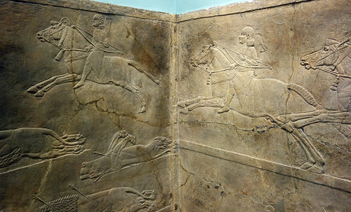 Lion Hunts of Ashurbanipal, corner view