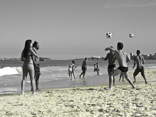 Football at Leme Beach