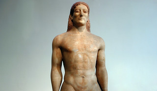 Anavysos Kouros, half length view, c. 530 B.C.E.
