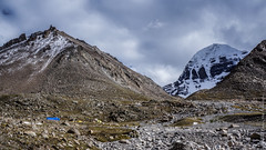 Наш лагерь рядом с горой Кайлас в Тибете