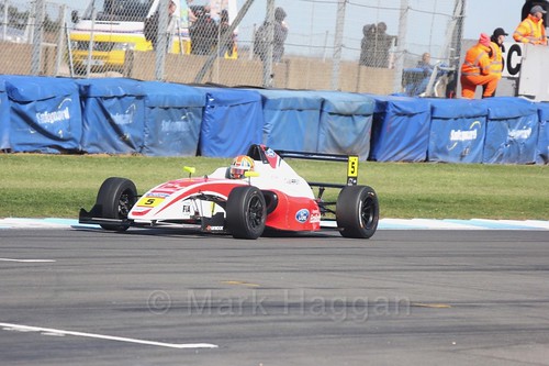 Oliver York in British F4 Race One during the BTCC Weekend at Donington Park 2017