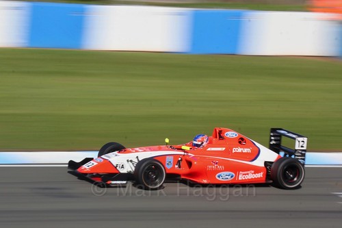 Ayrton Simmons in British F4 Race One during the BTCC Weekend at Donington Park 2017