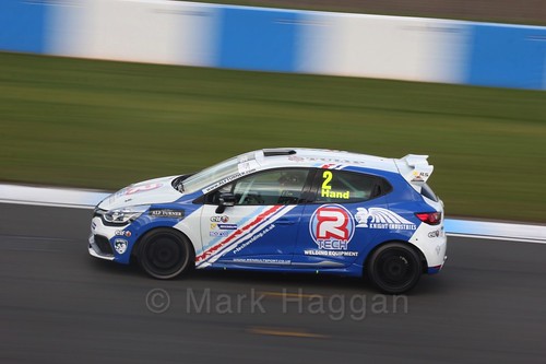 Ash Hand in the Clio Cup qualifying during the BTCC Weekend at Donington Park 2017: Saturday, 15th April