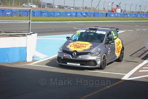 Oscar Rovelli in the Clio Cup qualifying during the BTCC Weekend at Donington Park 2017: Saturday, 15th April