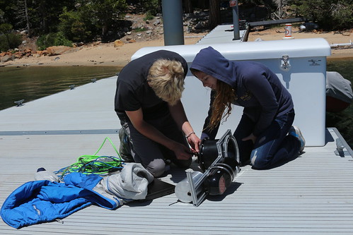 Perry and Antonella installing the camera housing
