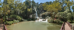 Long shot of the main Kuang Si Waterfalls
