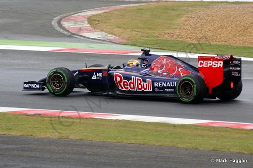 Jean-Eric Vergne in his Toro Rosso during qualifying for the 2014 British Grand Prix