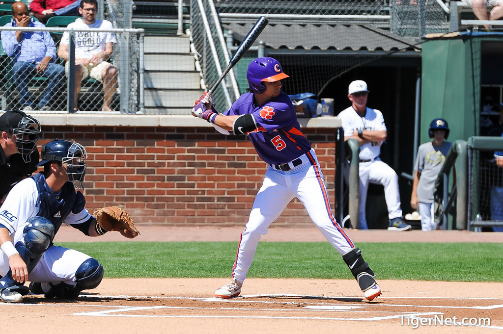 Clemson Baseball Photo of Chase Pinder and Georgia Tech
