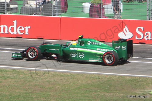 Marcus Ericsson in his Caterham during Free Practice 2 at the 2014 German Grand Prix
