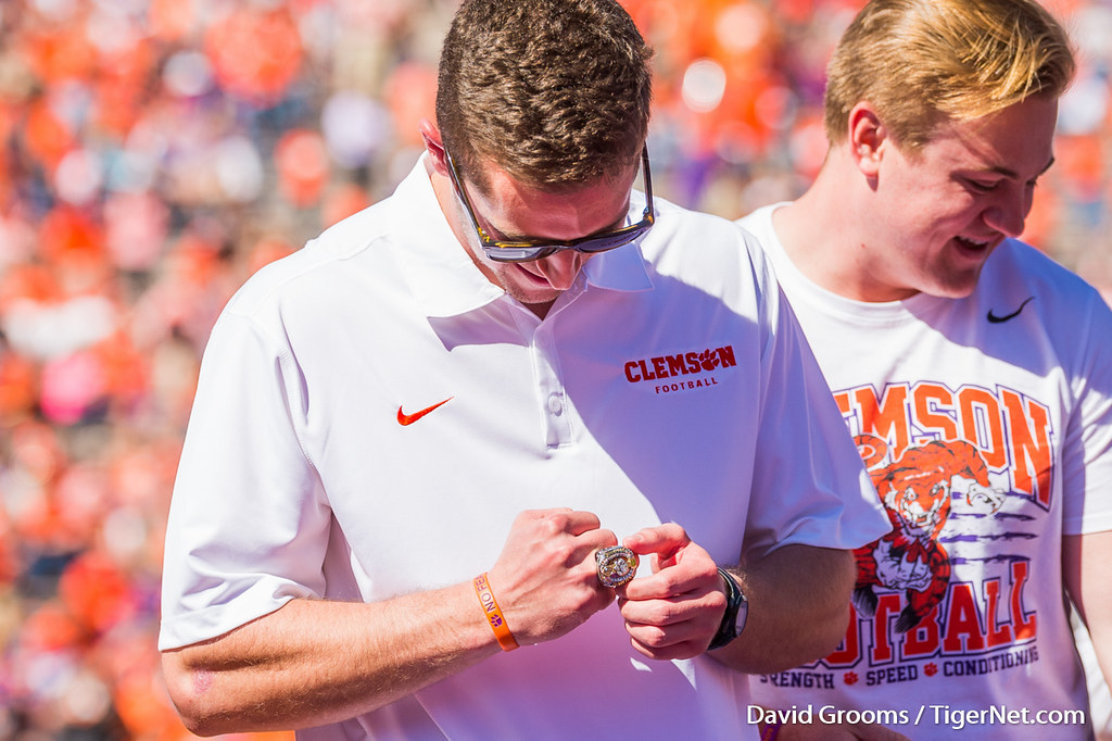 Clemson Football Photo of Andy Teasdall and springgame