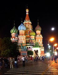 Vasiliji Cathedral by night!