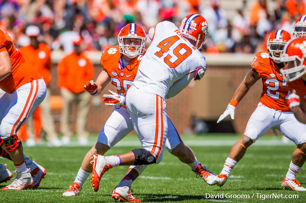 Clemson Football Photo of JC Chalk and springgame