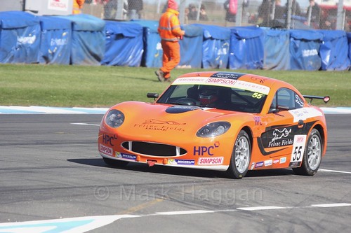 Ruben del Sarte in Ginetta Junior Race One during the BTCC Weekend at Donington Park 2017