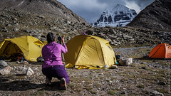 Наш лагерь рядом с горой Кайлас в Тибете