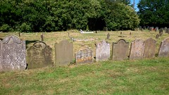 A row of 19th century headstones