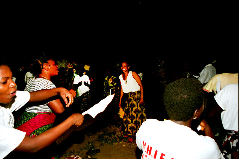 Togo West Africa Ethnic Cultural Dancing and Drumming African Village close to Palimé formerly known as Kpalimé a city in Plateaux Region Togo near the Ghanaian border 24 April 1999 181<br/>© <a href="https://flickr.com/people/41087279@N00" target="_blank" rel="nofollow">41087279@N00</a> (<a href="https://flickr.com/photo.gne?id=14016818324" target="_blank" rel="nofollow">Flickr</a>)