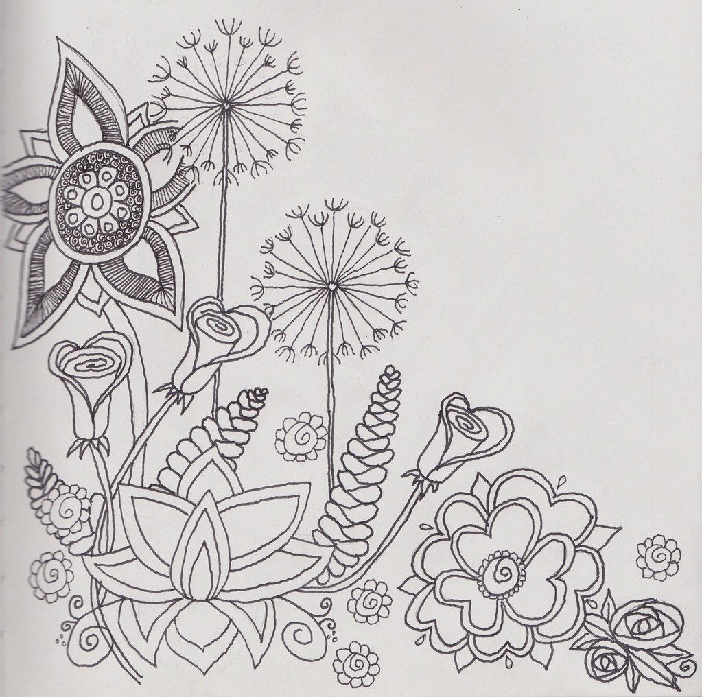 garden zentangle coloring pages - photo #15