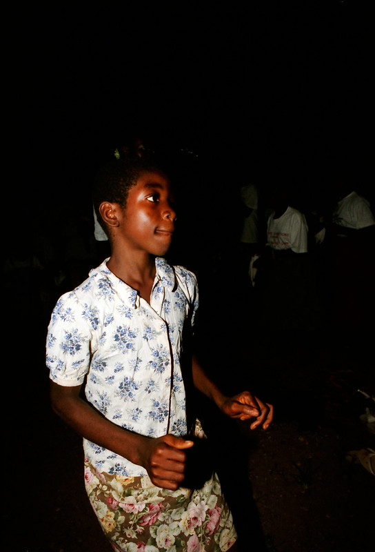 Togo West Africa Ethnic Cultural Dancing and Drumming African Village close to Palimé formerly known as Kpalimé a city in Plateaux Region Togo near the Ghanaian border 24 April 1999 134<br/>© <a href="https://flickr.com/people/41087279@N00" target="_blank" rel="nofollow">41087279@N00</a> (<a href="https://flickr.com/photo.gne?id=13988016204" target="_blank" rel="nofollow">Flickr</a>)