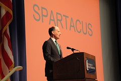 Professor Strauss begins Spartacus presentation