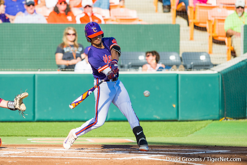 Clemson Baseball Photo of Chase Pinder and Virginia Tech