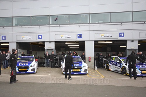 Team BMR before race two at the British Touring Car Championship 2017 at Donington Park
