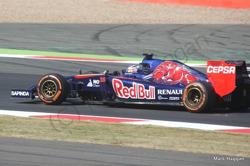 Jean-Eric Vergne in his Toro Rosso during Free Practice 1 at the 2014 British Grand Prix