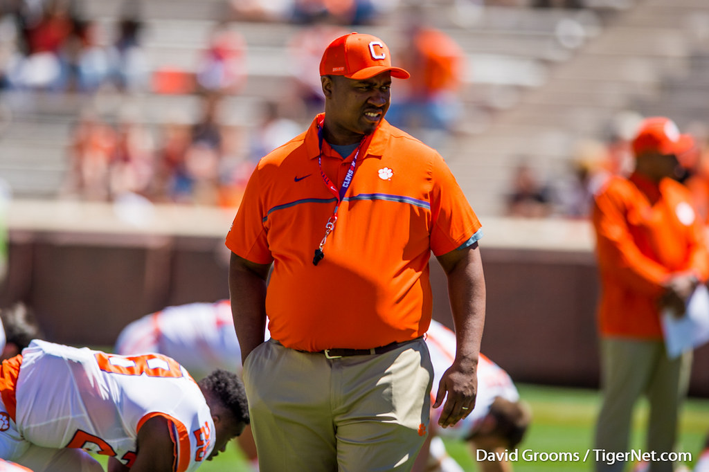 Clemson Football Photo of Todd Bates and springgame