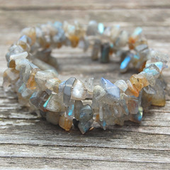 Gemstone spiral bracelets - Labradorite