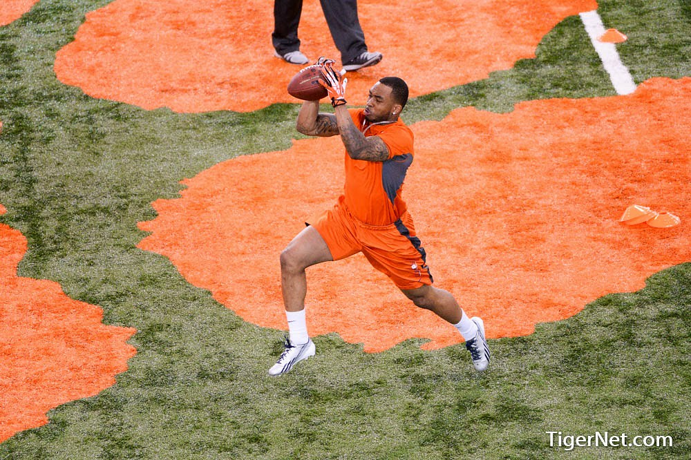 Clemson Football Photo of Darius Robinson and practice and proday