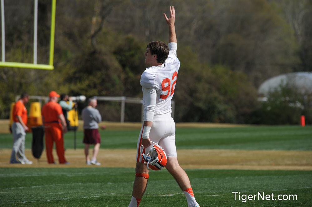 Clemson Football Photo of Bradley Pinion and practice