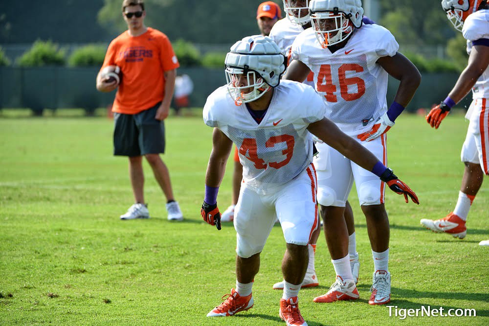Clemson Football Photo of Korie Rogers and practice