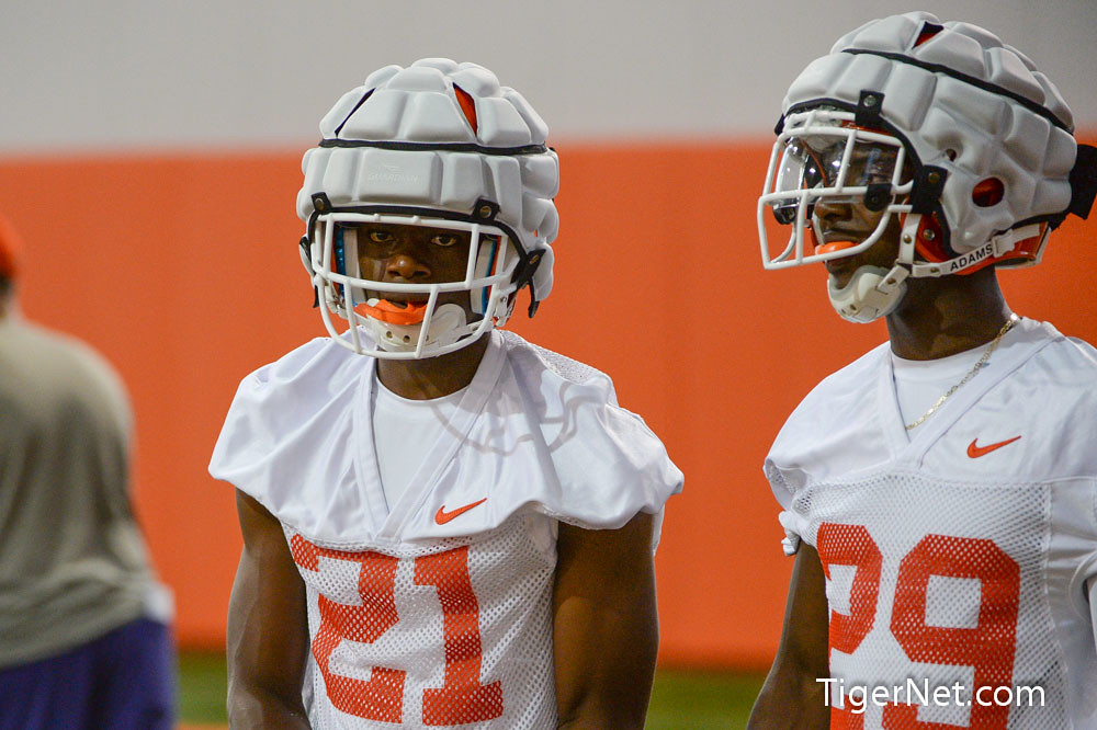 Clemson Football Photo of Adrian Baker and marcusedmund and practice