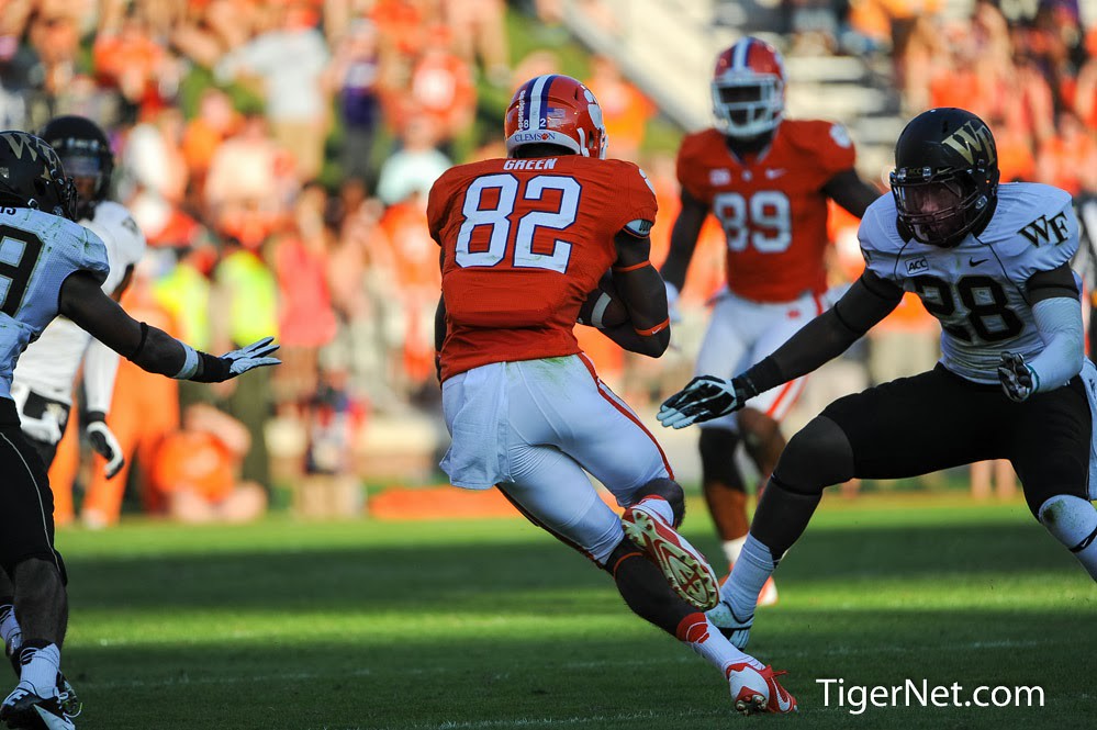 Clemson Football Photo of Wake Forest and TJ Green