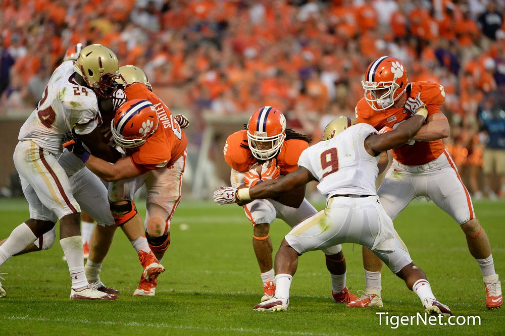 Clemson Football Photo of Boston College and Tyler Shatley and Zac Brooks