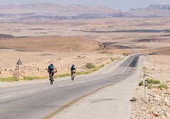 Yom Kippur bikers on Rt40 at Mitzpe Ramon