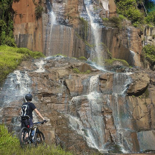 The 20 m-tall Batu Templek Waterfall