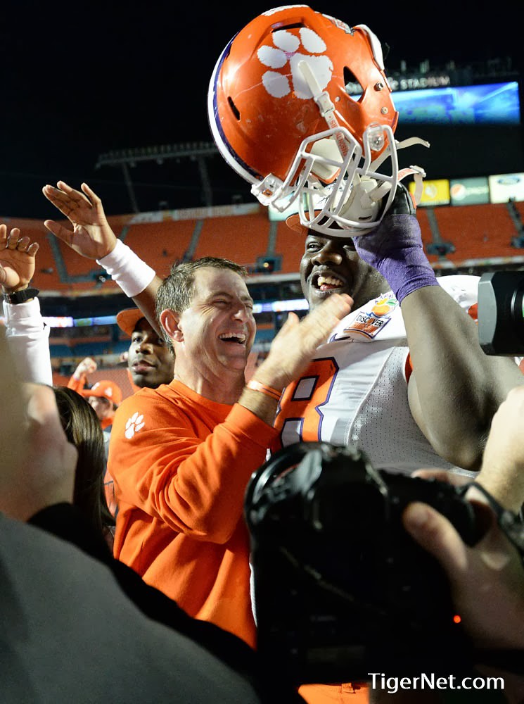 Clemson Football Photo of Bowl Game and Dabo Swinney and David Beasley and ohiostate