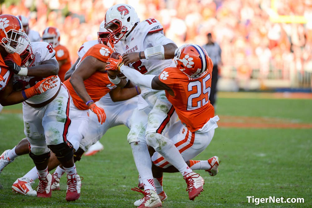 Clemson Football Photo of Cordrea Tankersley and NC State