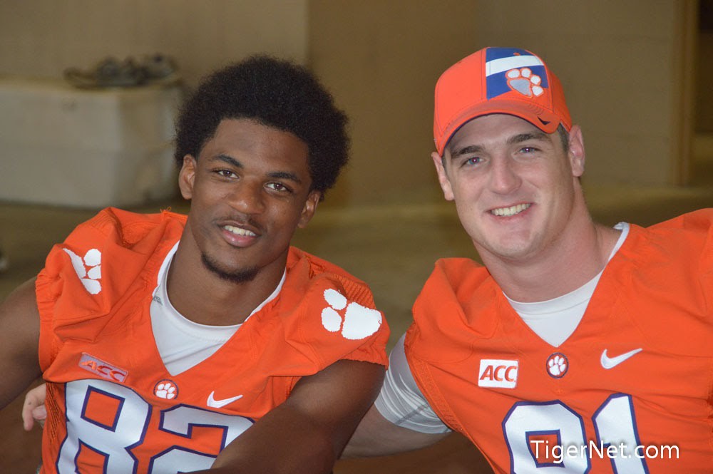 Clemson Football Photo of fanday and Stanton Seckinger and TJ Green