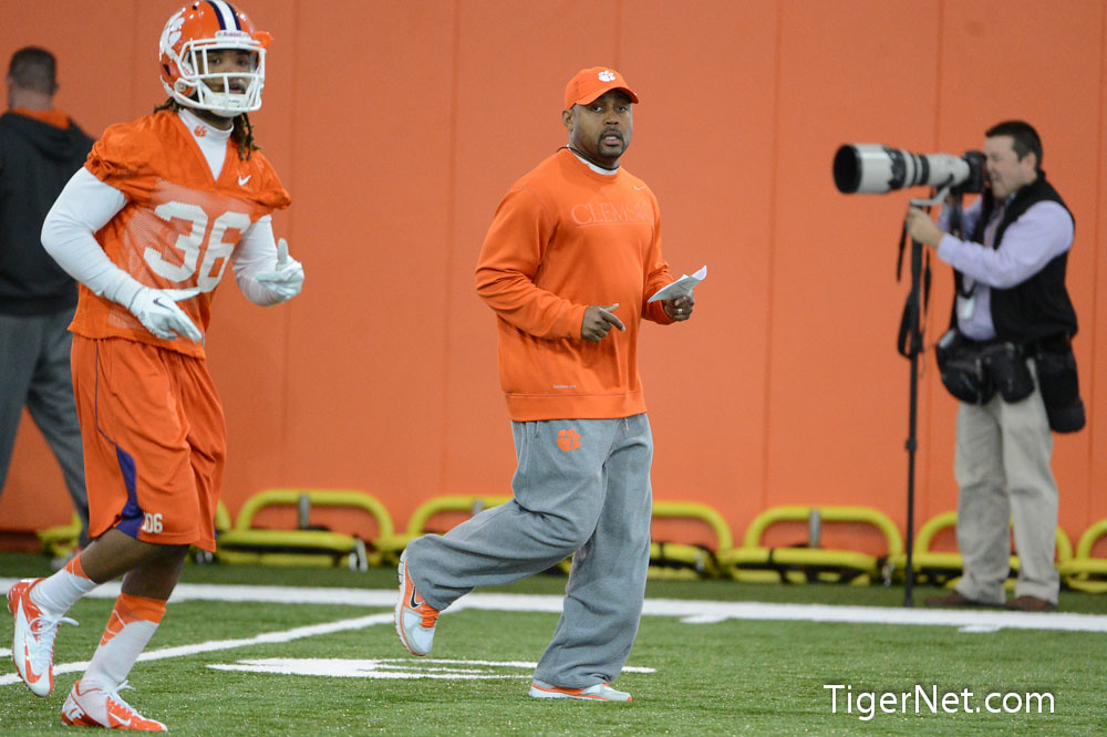 Clemson Football Photo of Mike Reed and practice
