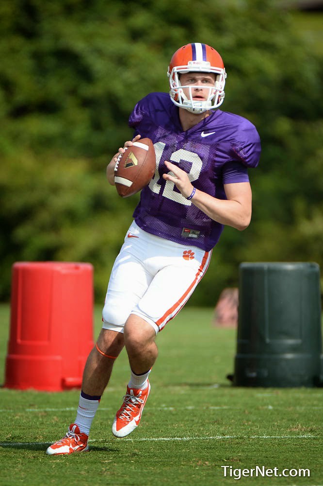 Clemson Football Photo of Nick Schuessler and practice