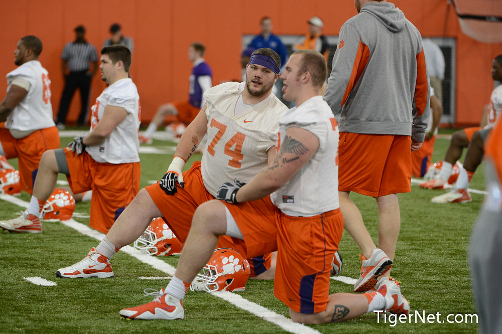 Clemson Football Photo of practice and Spencer Region